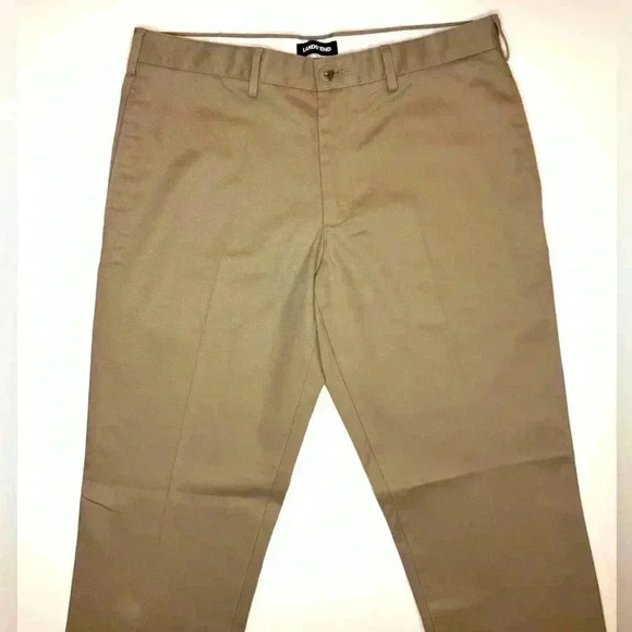 LANDS’ END men’s Slim Fit Khaki Pants Size- 33 - Picture 2 of 9